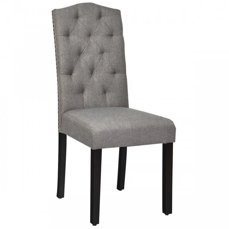 Modern Minimalist High-Back Dining Chair with Upholstered Velvet Cushion