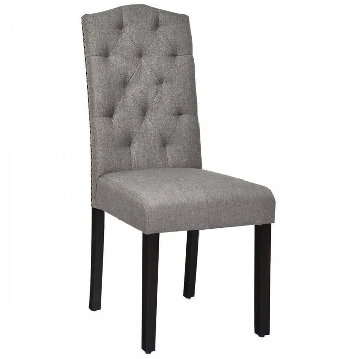 Modern Minimalist High-Back Dining Chair with Upholstered Velvet Cushion