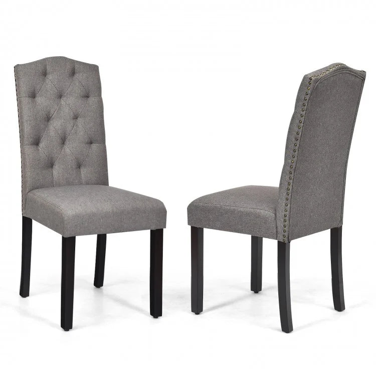 Modern Minimalist High-Back Dining Chair with Upholstered Velvet Cushion