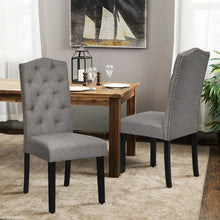 Load image into Gallery viewer, Modern Minimalist High-Back Dining Chair with Upholstered Velvet Cushion
