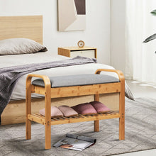 Load image into Gallery viewer, Entryway Storage Bench with Shoe Rack
