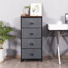 Load image into Gallery viewer, Removable Non-Woven Fabric 4-Drawer Bedside Cabinet Storage Chest
