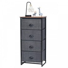 Load image into Gallery viewer, Removable Non-Woven Fabric 4-Drawer Bedside Cabinet Storage Chest
