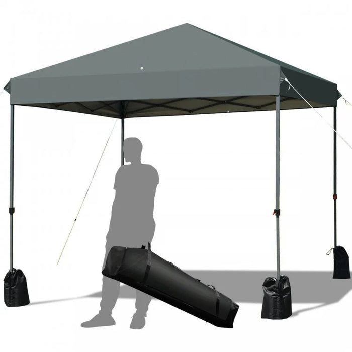 Outdoor Camping Portable 8x8 feet Pop-Up Gray Canopy Tent