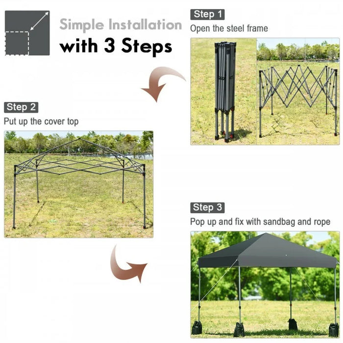 Outdoor Camping Portable 8x8 feet Pop-Up Gray Canopy Tent