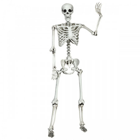 Costway 5.4 ft Halloween Skeleton Decoration Adjustable Life-Size - Suitable for Haunted House Party Decor