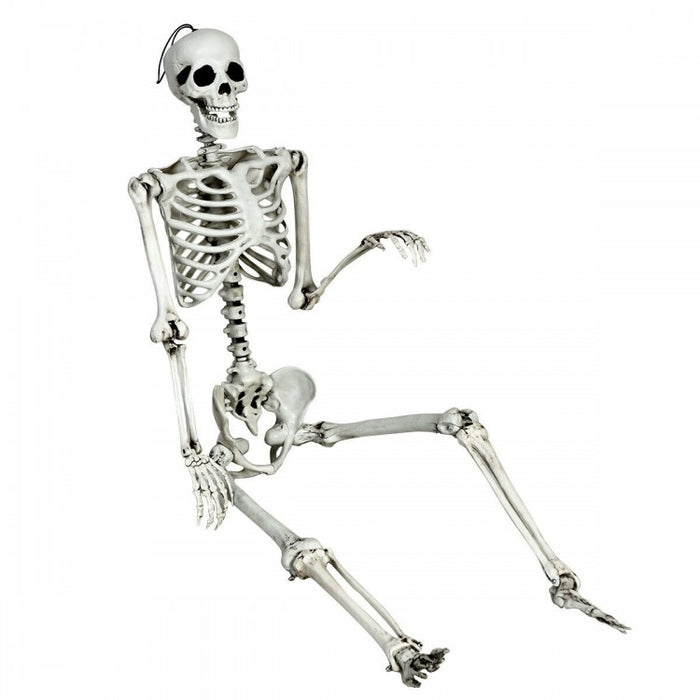 Costway 5.4 ft Halloween Skeleton Decoration Adjustable Life-Size - Suitable for Haunted House Party Decor