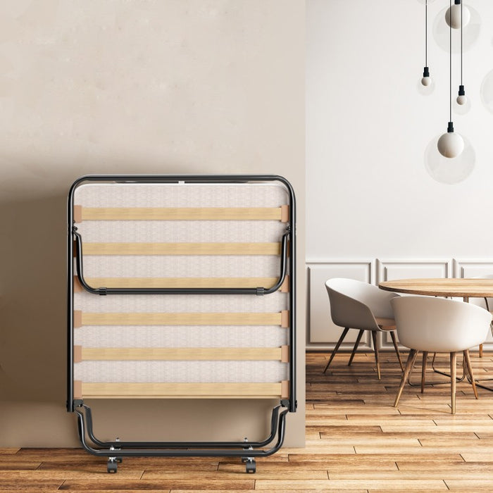 360° Rotating Portable Folding Bed with Memory Foam Mattress