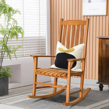 Charger l&#39;image dans la galerie, Outdoor Patio Garden Wooden Single-Seat Rocking Chair
