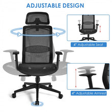Charger l&#39;image dans la galerie, Mesh Office Chair with Clothing Rack, Height Adjustable
