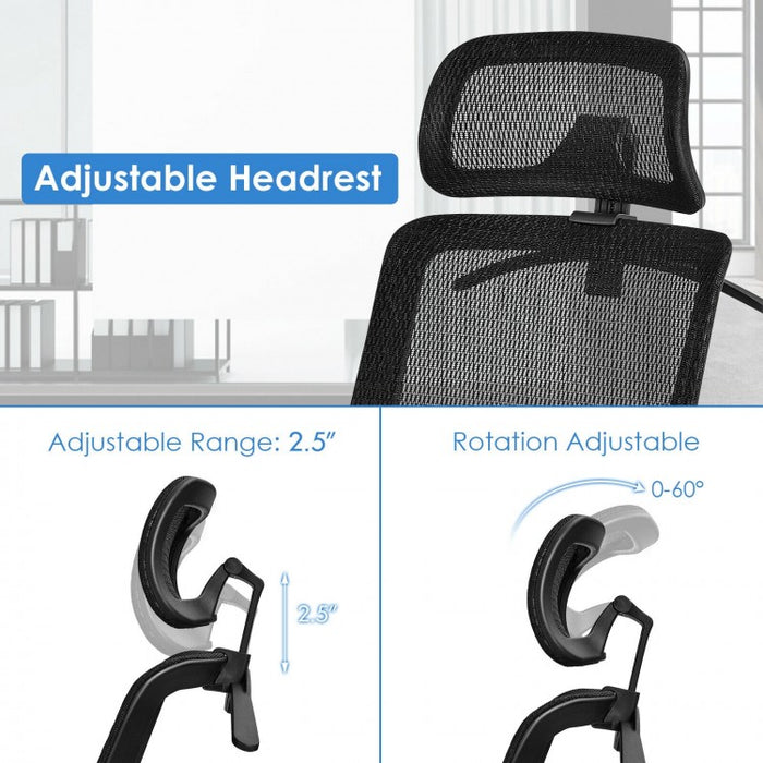 Mesh Office Chair with Clothing Rack, Height Adjustable