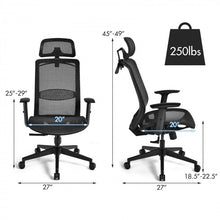 Charger l&#39;image dans la galerie, Mesh Office Chair with Clothing Rack, Height Adjustable

