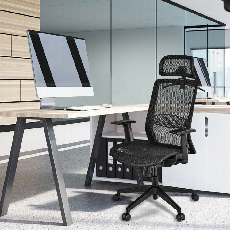 Mesh Office Chair with Clothing Rack, Height Adjustable