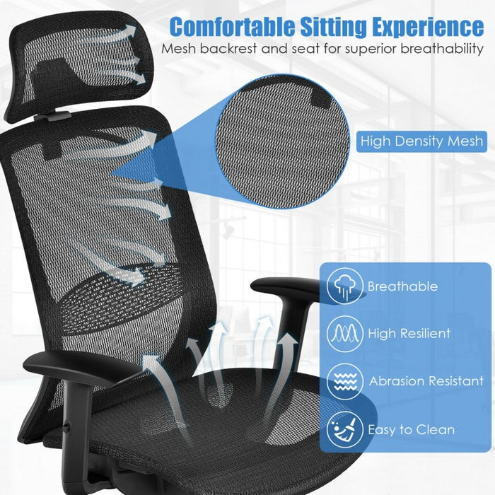 Mesh Office Chair with Clothing Rack, Height Adjustable