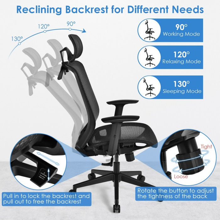 Mesh Office Chair with Clothing Rack, Height Adjustable