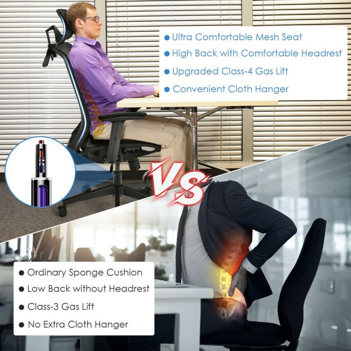 Mesh Office Chair with Clothing Rack, Height Adjustable