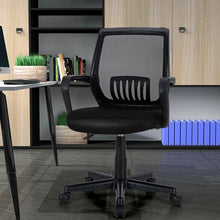 Load image into Gallery viewer, Black Mesh Swivel Adjustable Office Computer Chair with Lumbar Support
