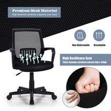 Load image into Gallery viewer, Black Mesh Swivel Adjustable Office Computer Chair with Lumbar Support

