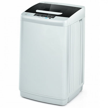 8.8 lbs Portable Large Capacity Gray Fully Automatic Washing Machine Spin Dryer with Drain Pump
