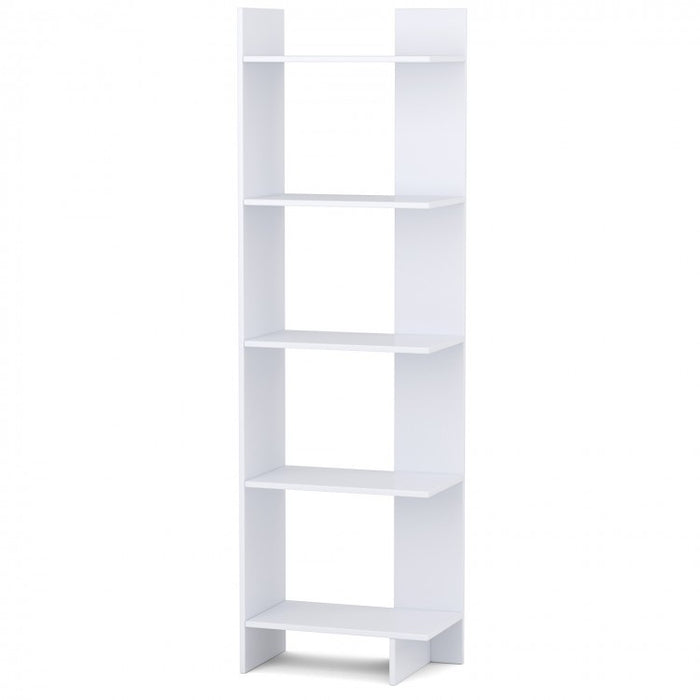 5-Tier Free-Standing Floor Bookcase - Office Furniture Storage Shelving Unit