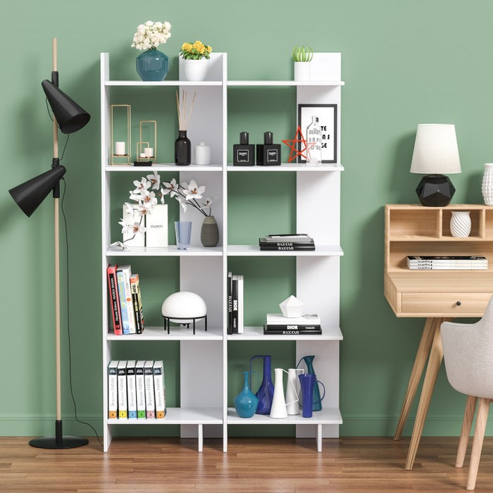 5-Tier Free-Standing Floor Bookcase - Office Furniture Storage Shelving Unit