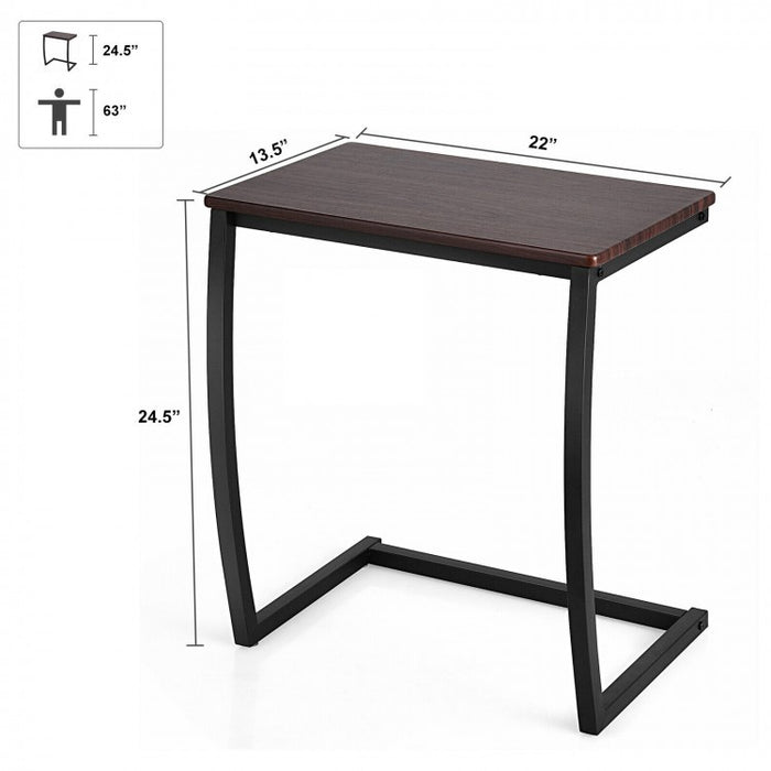 Costway Industrial Style Coffee Side Table - Suitable for Living Room, Bedroom, and Study