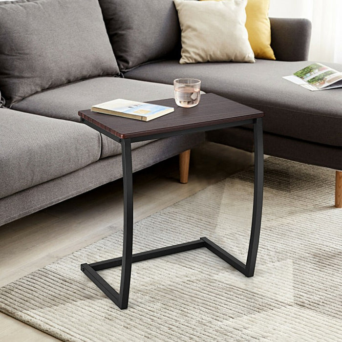 Costway Industrial Style Coffee Side Table - Suitable for Living Room, Bedroom, and Study