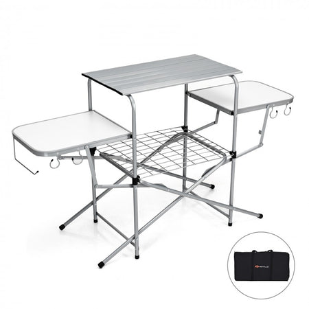 Outdoor Aluminum Portable Folding BBQ Table Grill