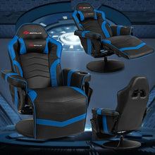 Charger l&#39;image dans la galerie, 2024 High-Back Massage Gaming Chair with Headrest and Cup Holder
