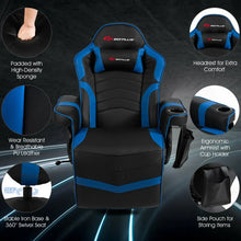 Charger l&#39;image dans la galerie, 2024 High-Back Massage Gaming Chair with Headrest and Cup Holder
