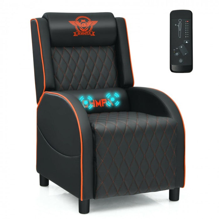 Gaming Massage Recliner Sofa with Headrest, Ideal for Home Theater