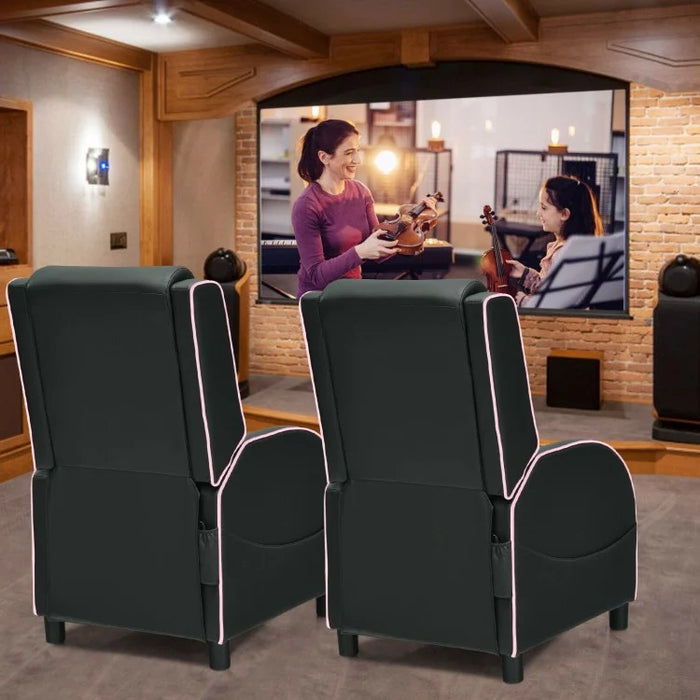 Gaming Massage Recliner Sofa with Headrest, Ideal for Home Theater