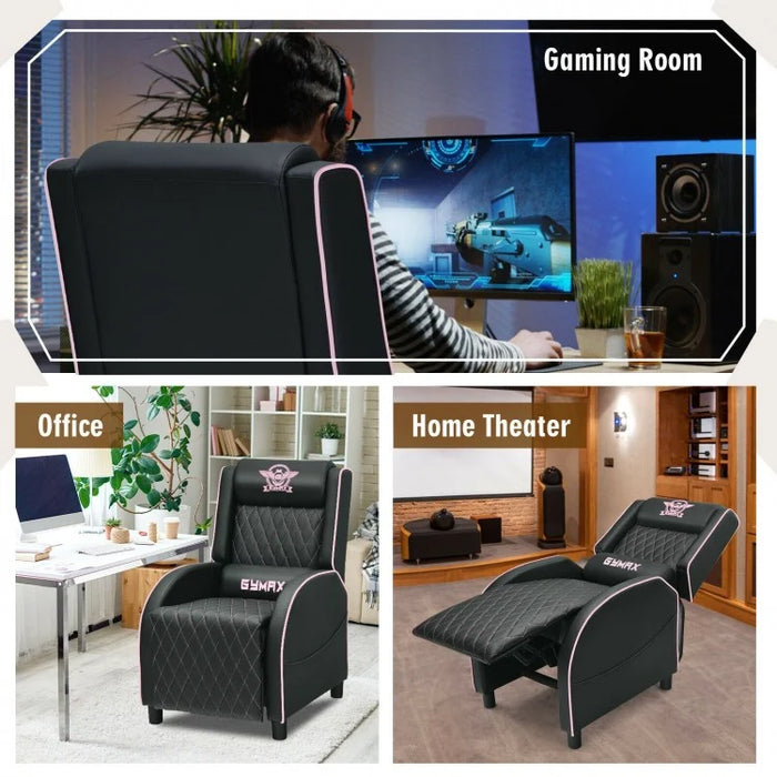 Gaming Massage Recliner Sofa with Headrest, Ideal for Home Theater