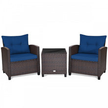 Load image into Gallery viewer, 3-Piece Outdoor Patio Furniture Set with Built-in Cushions
