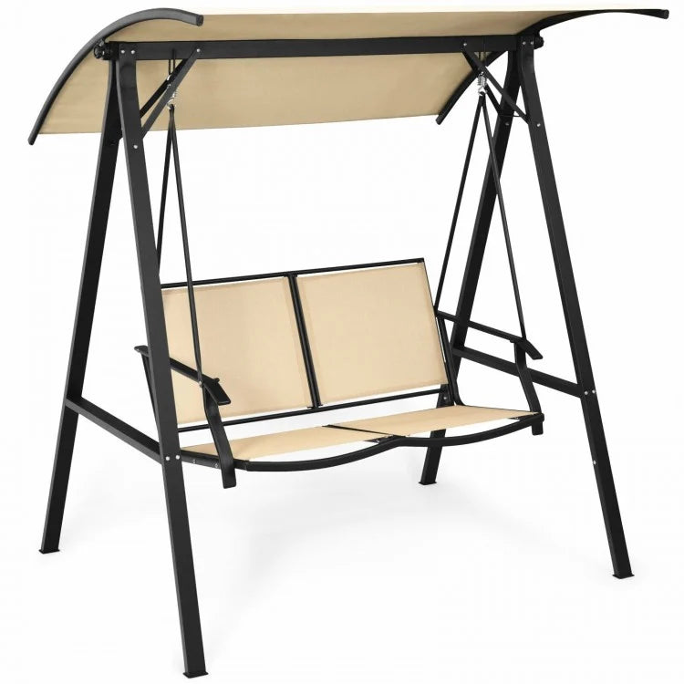 Costway Outdoor Swing Chair with Canopy - Suitable for Garden and Porch