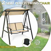 Load image into Gallery viewer, Costway Outdoor Swing Chair with Canopy - Suitable for Garden and Porch
