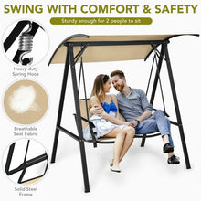 Load image into Gallery viewer, Costway Outdoor Swing Chair with Canopy - Suitable for Garden and Porch
