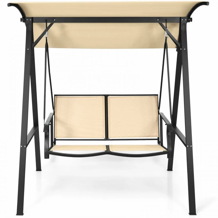 Costway Outdoor Swing Chair with Canopy - Suitable for Garden and Porch