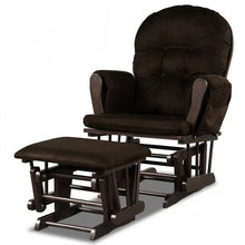 Load image into Gallery viewer, Multifunctional Wooden Glider Rocking Chair Set with Footrest
