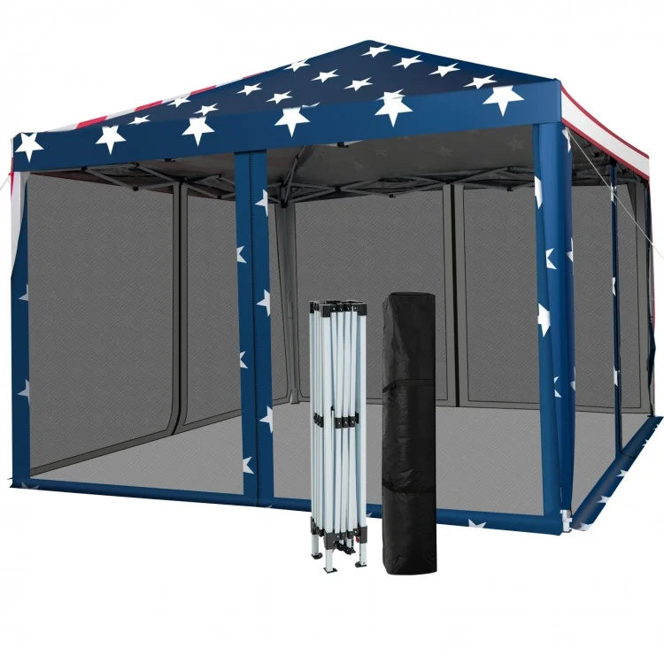 10x10 Pop-Up Camping Tent Canopy for Outdoor Use