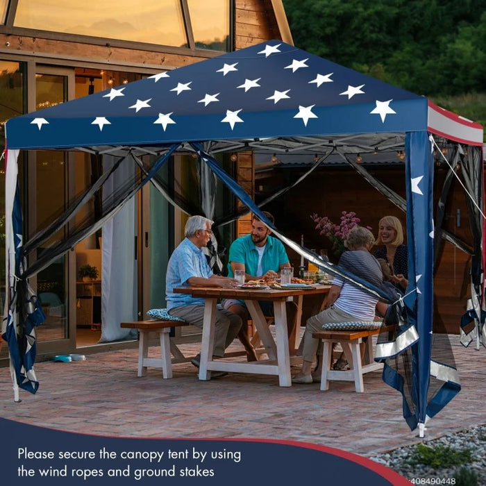 10x10 Pop-Up Camping Tent Canopy for Outdoor Use