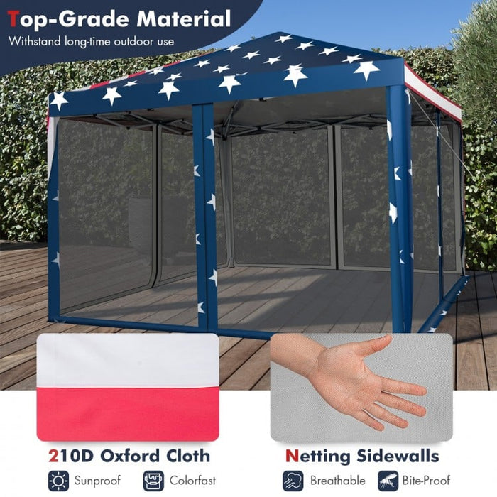 10x10 Pop-Up Camping Tent Canopy for Outdoor Use