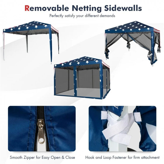 10x10 Pop-Up Camping Tent Canopy for Outdoor Use