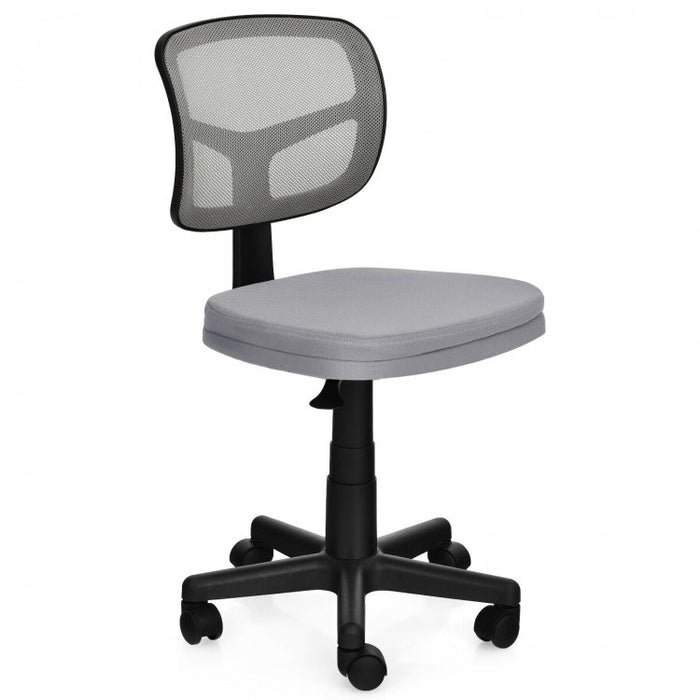 Armless Swivel Office Computer Chair with Adjustable Height