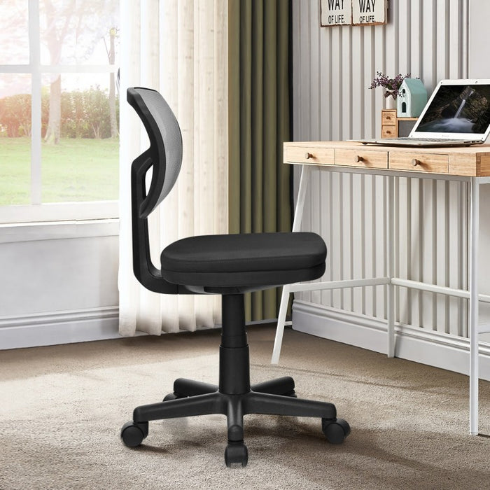 Armless Swivel Office Computer Chair with Adjustable Height