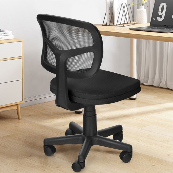 Armless Swivel Office Computer Chair with Adjustable Height