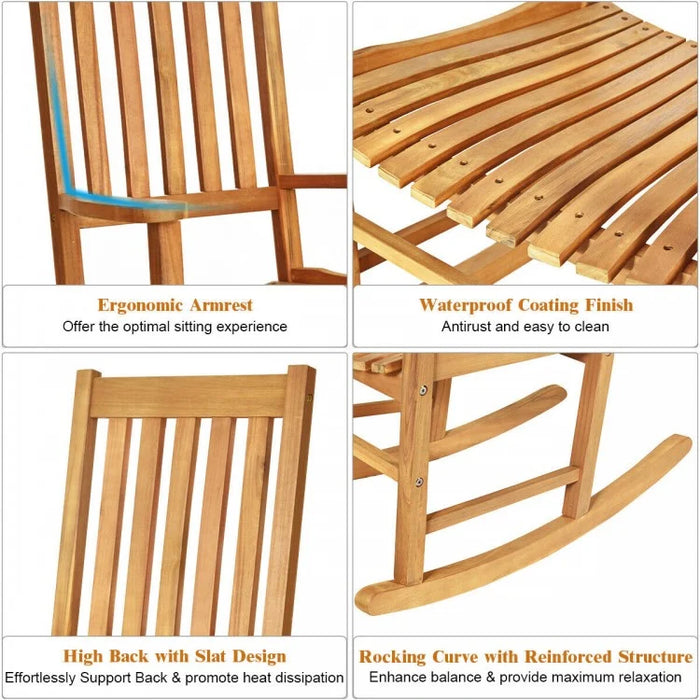 Canada Outdoor Patio Garden Wooden Rocking Chairs