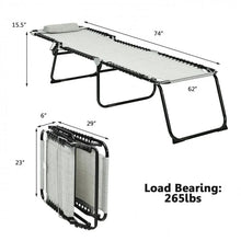 Load image into Gallery viewer, Portable Outdoor Patio/Yard Chaise Lounge Chair with Pillow
