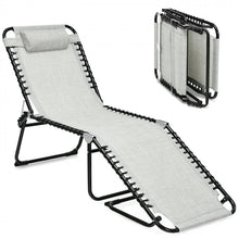 Load image into Gallery viewer, Portable Outdoor Patio/Yard Chaise Lounge Chair with Pillow
