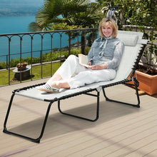 Load image into Gallery viewer, Portable Outdoor Patio/Yard Chaise Lounge Chair with Pillow
